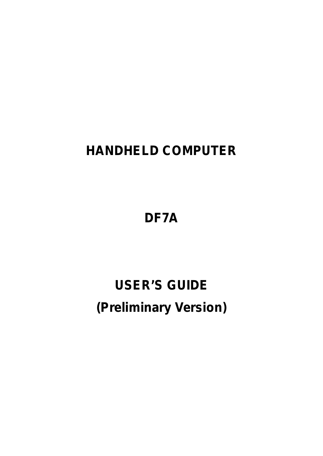 MilDef Crete DF7A Users Manual