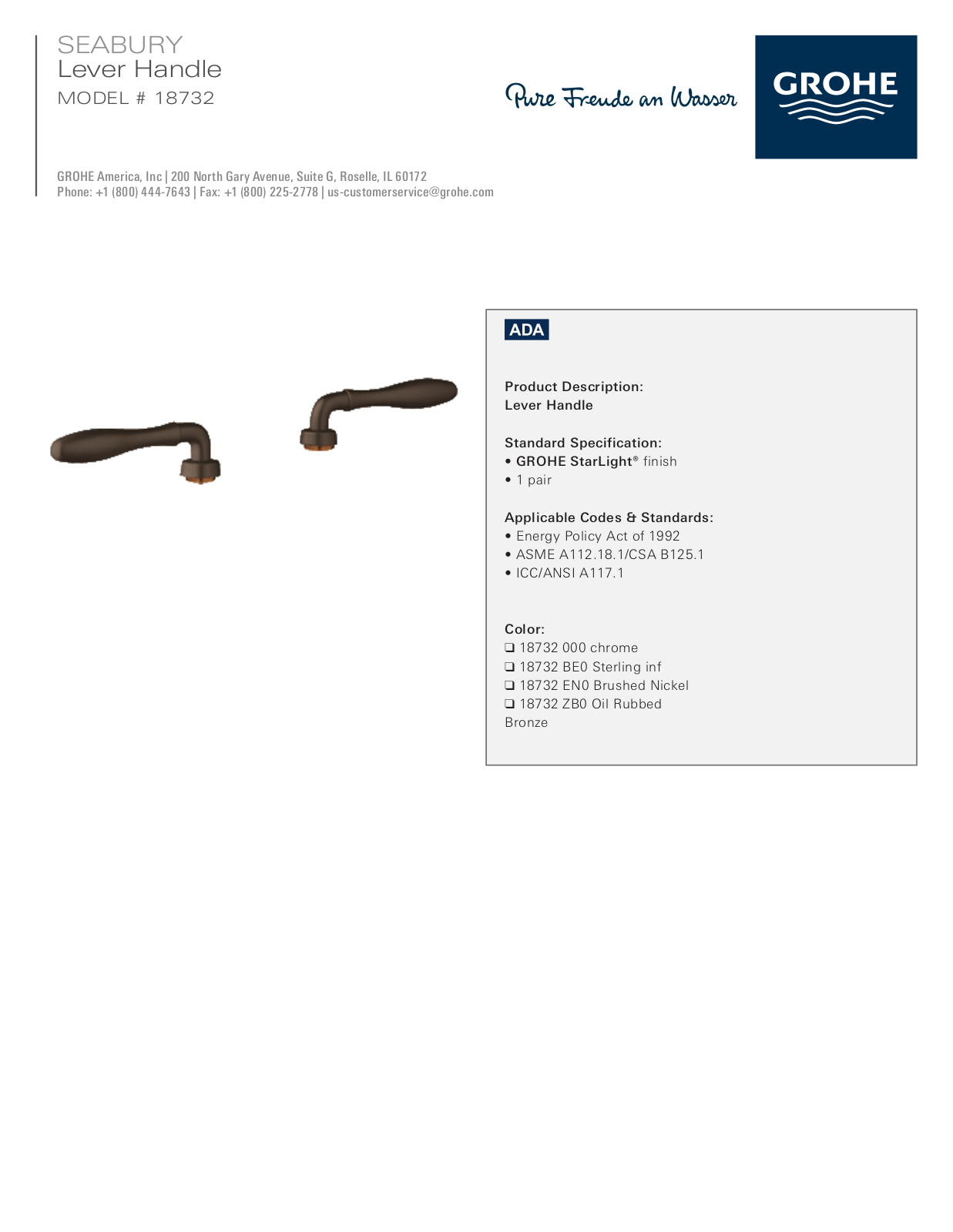 GROHE GRH2628 Specifications - ManualMachine.com