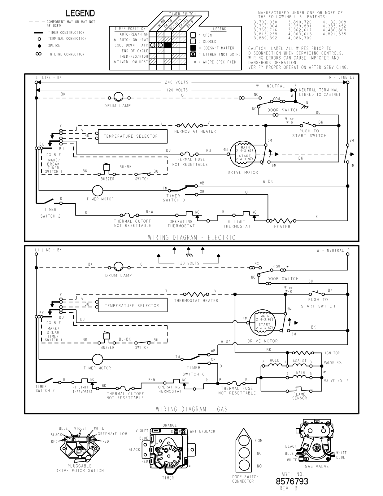 Whirlpool WED5590VQ0 Parts Diagram