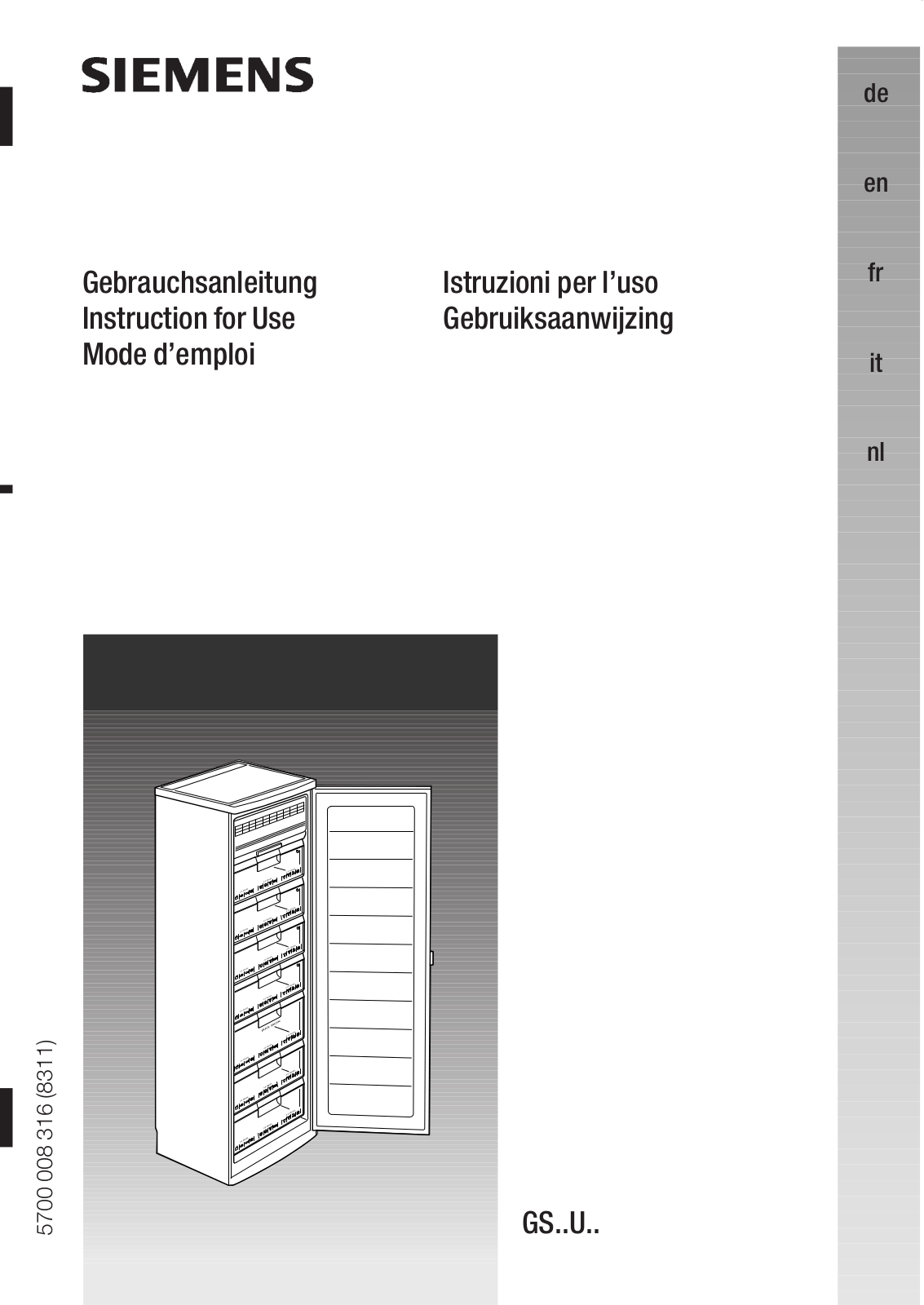 SIEMENS GS30U421 User Manual