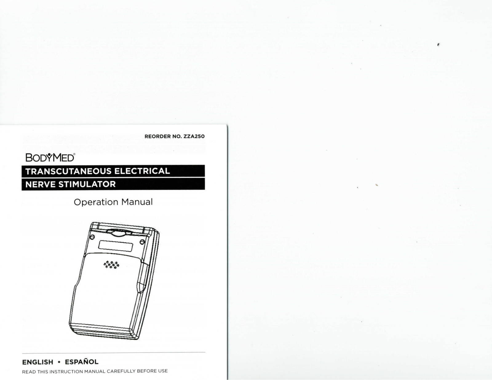 BodyMed ZZA250 Operation Manual - ManualMachine.com