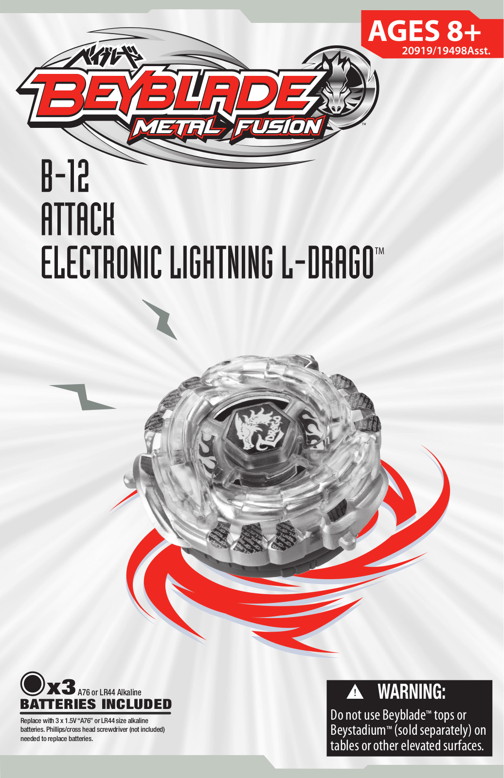 HASBRO Beyblade Metal Fusion Attack Electronic Lightning User Manual