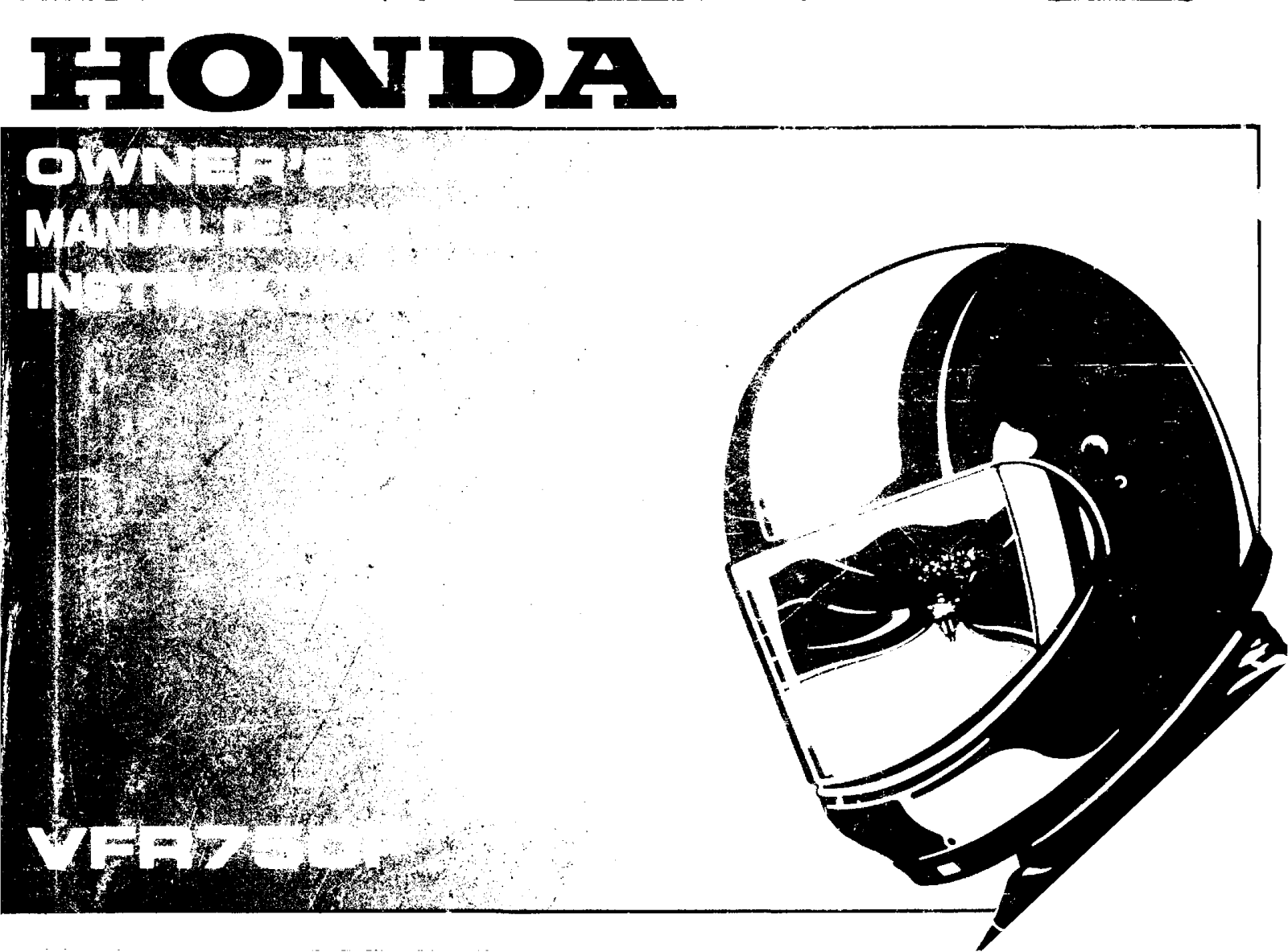 Honda VFR750FK 1986 Owner's Manual