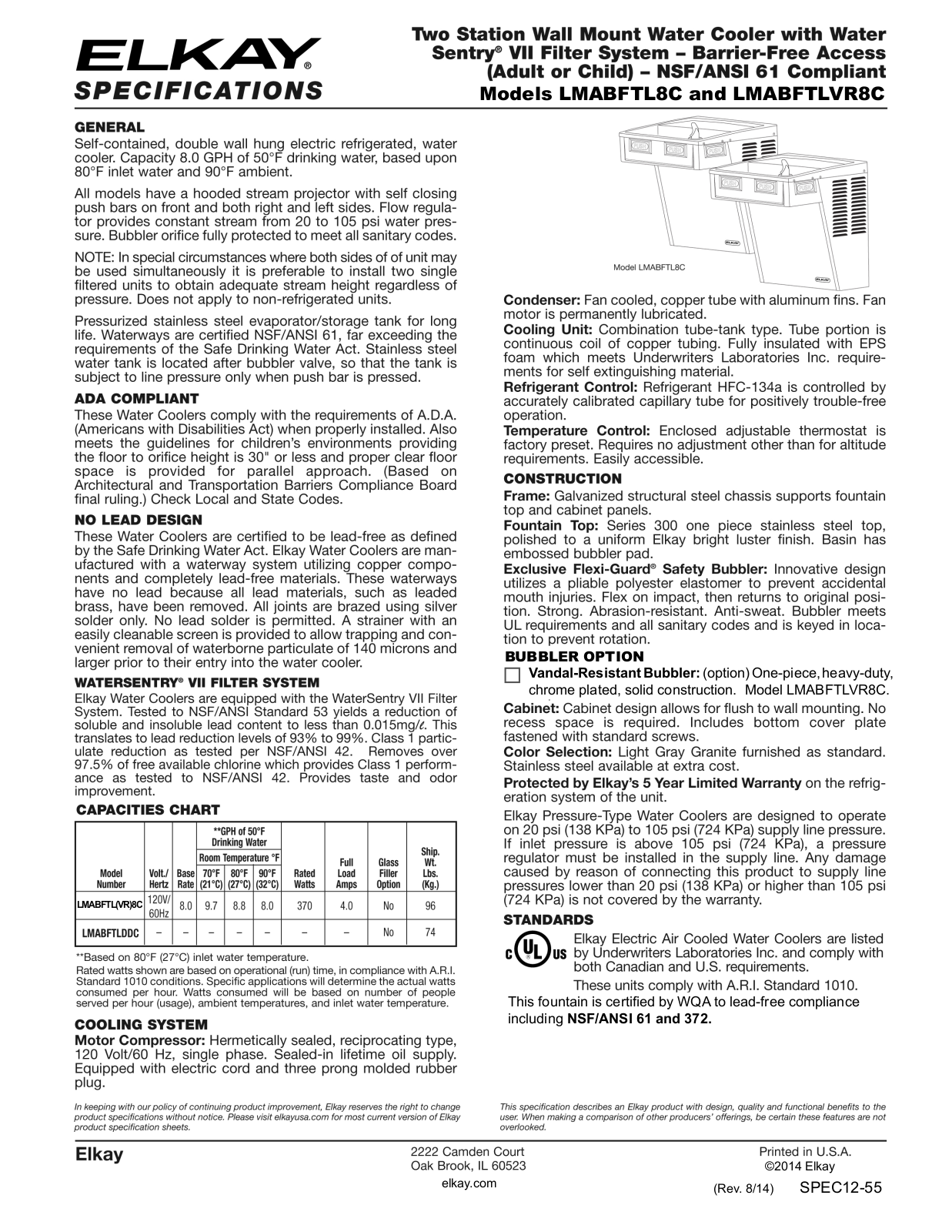 Elkay LMABFTL8C User Manual