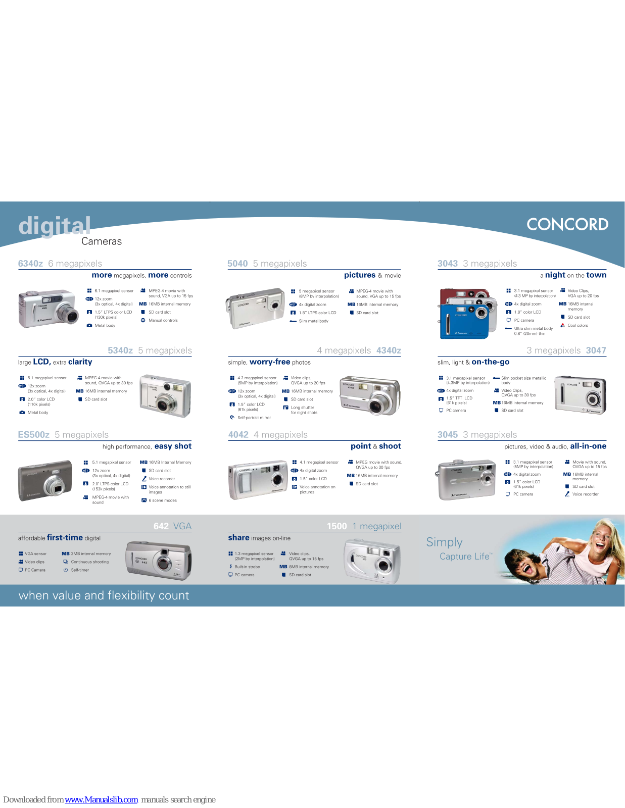 Concord Camera 642 VGA, 6340z, 5040, 3043, 5340z Brochure