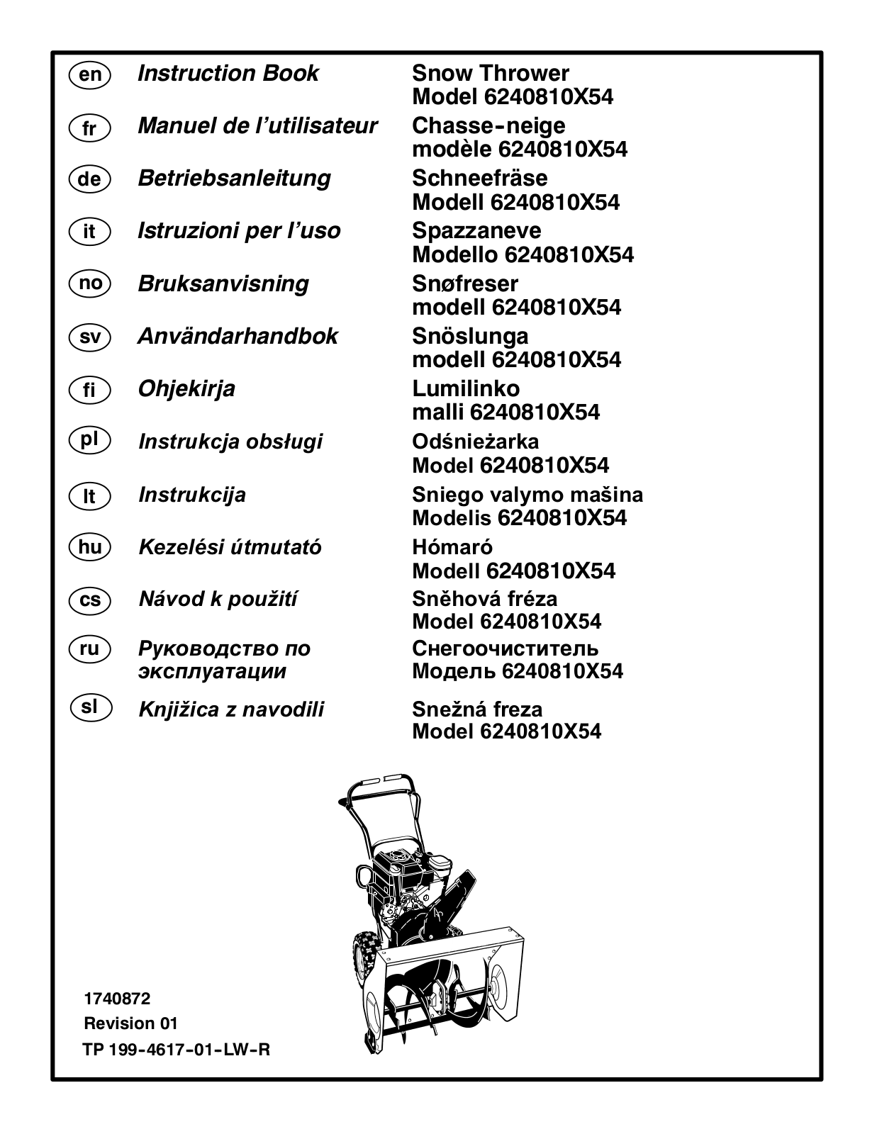 MURRAY 6240810X54 User Manual