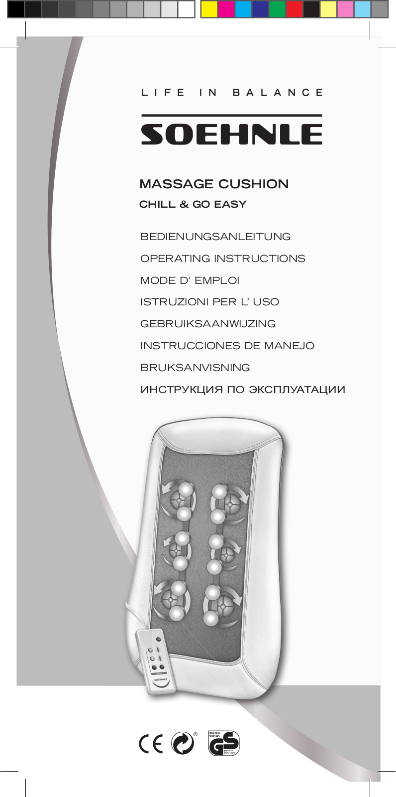 Soehnle MASSAGE CUSHION CHILL & GO EASY User guide