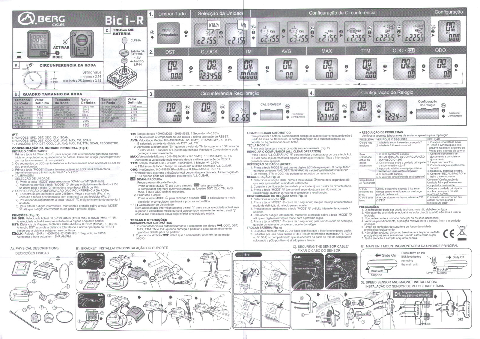 Berg BIC I-R User Manual