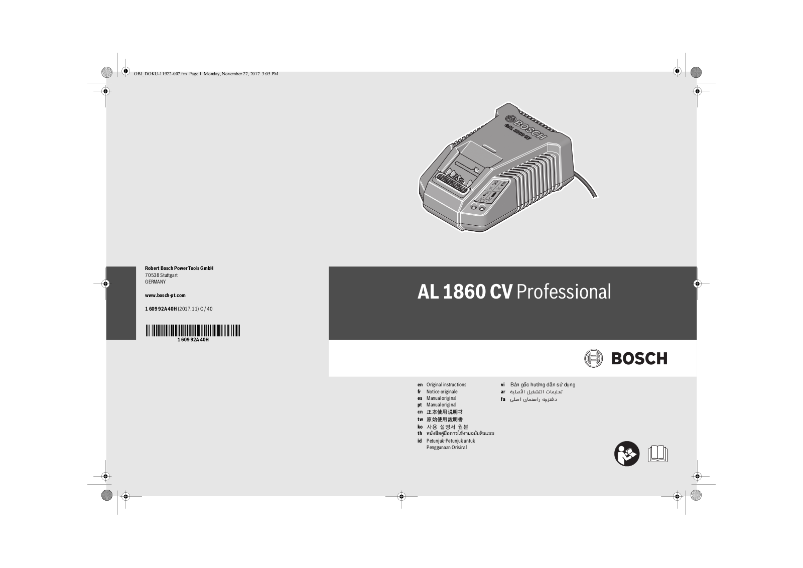 Bosch AL 1860 CV User Manual