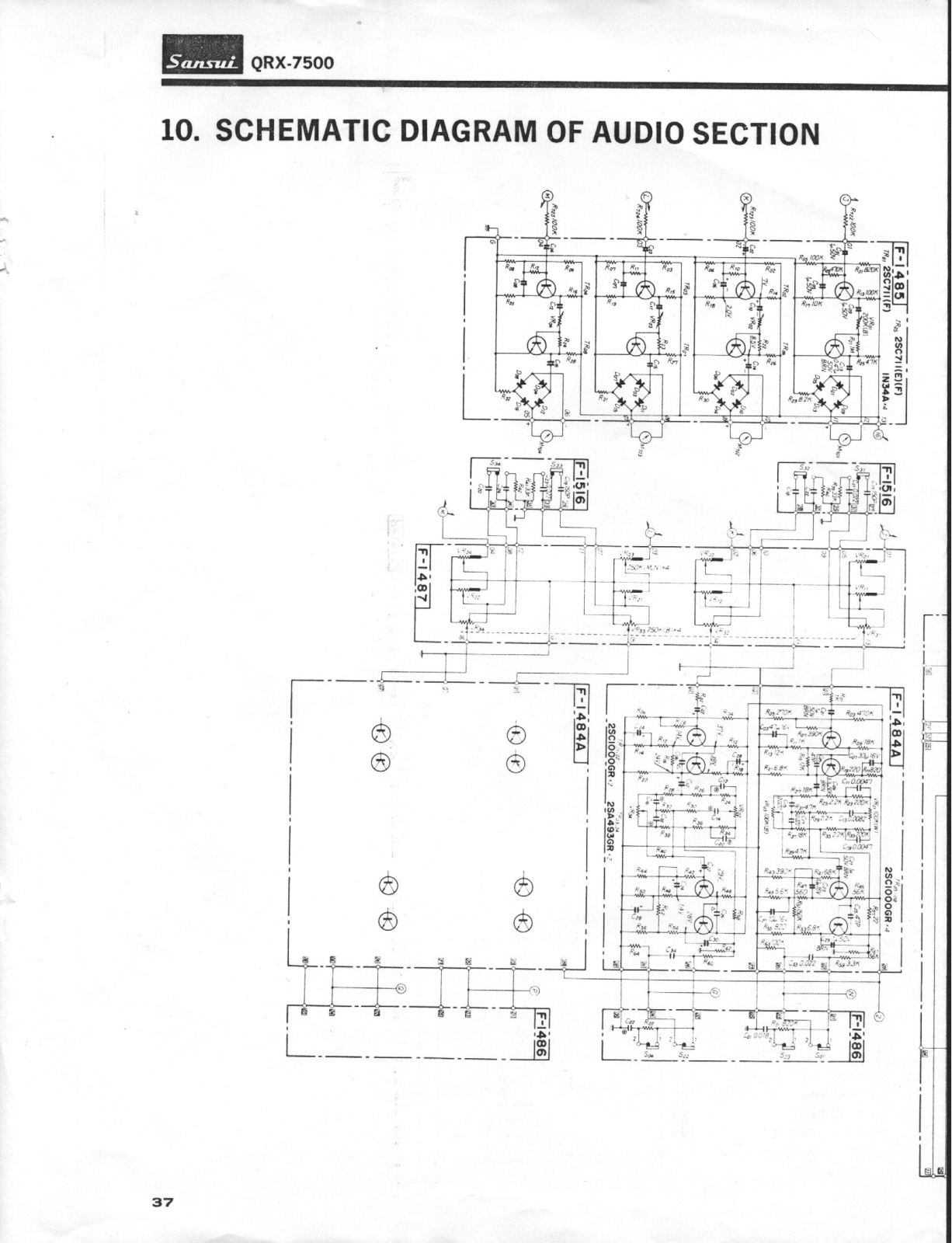 Sansui QRX-7500 Schematic