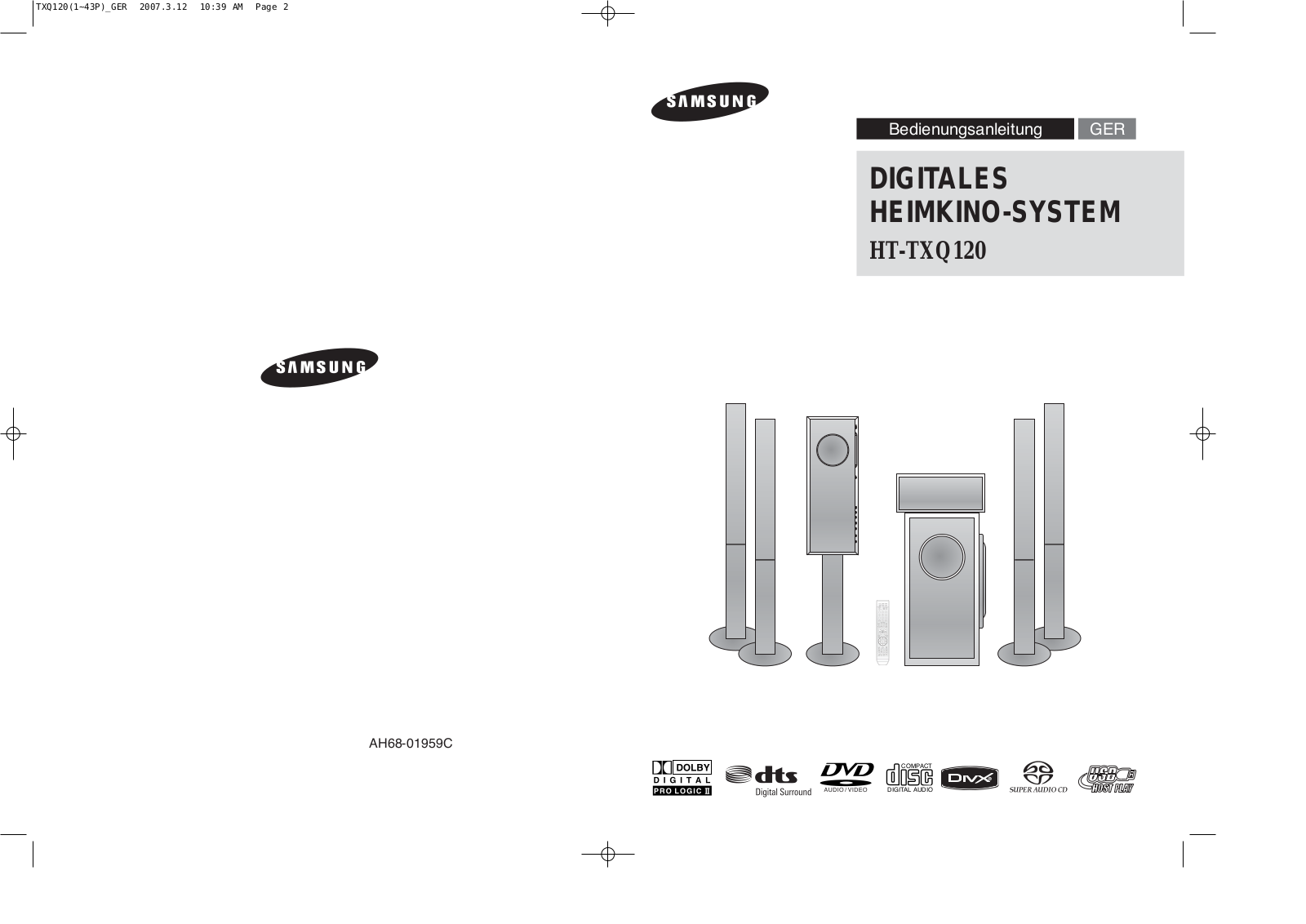 Samsung HT-TXQ120 User Manual