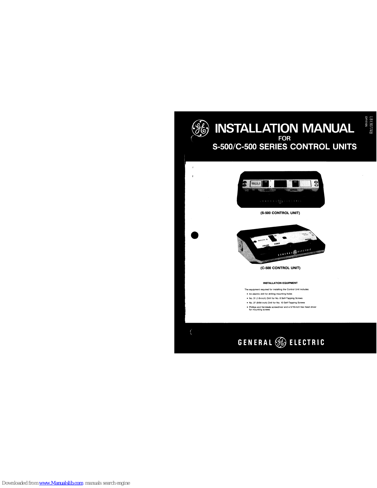 GE S-500 Series, C-500 Series Installation Manual