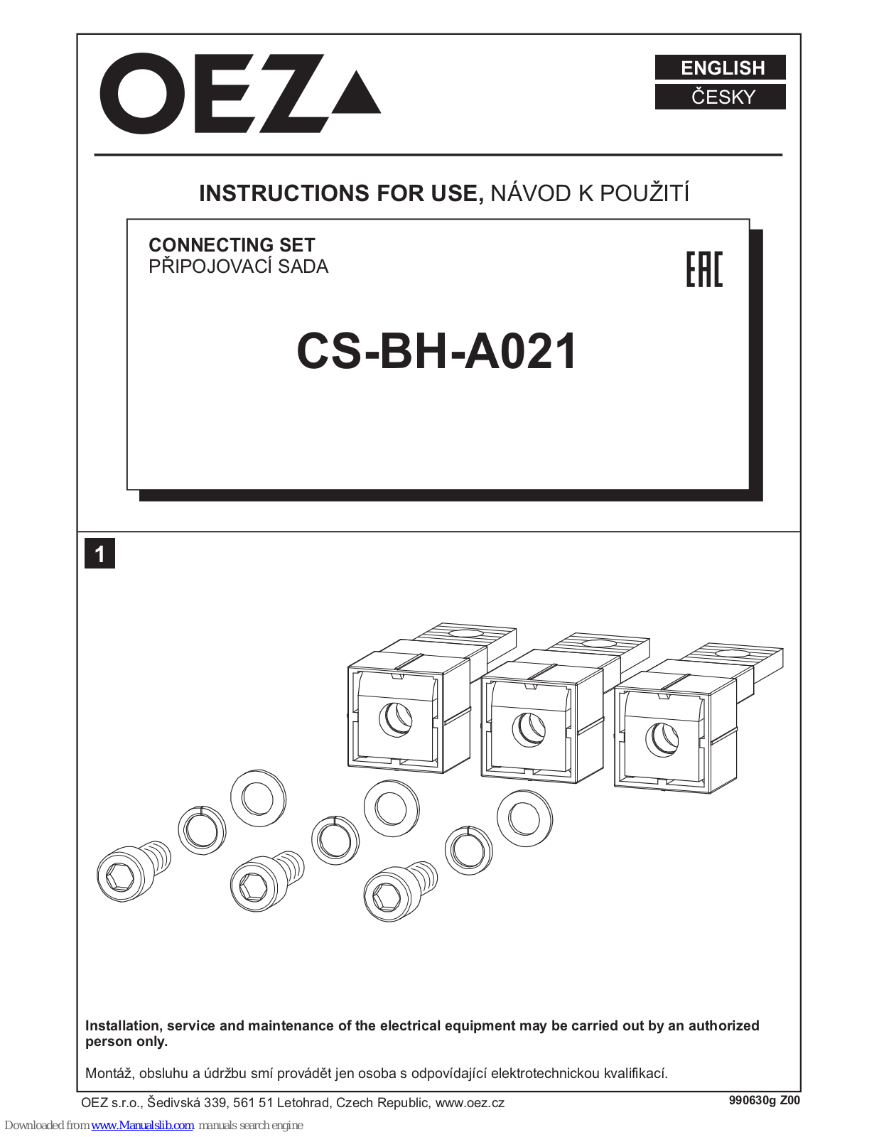 OEZ CS-BH-A021, CS-BH-A421 Instruction Manual