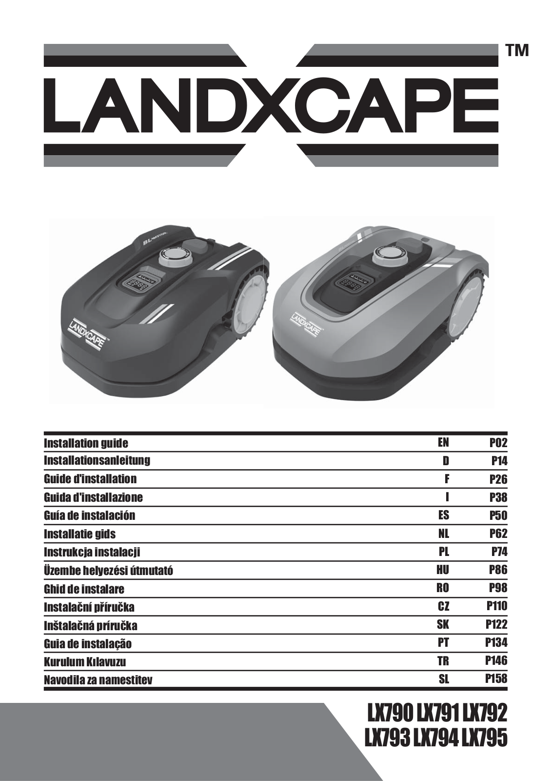 Landxcape LX790, LX792, LX794, LX791, LX793 Installation Manual