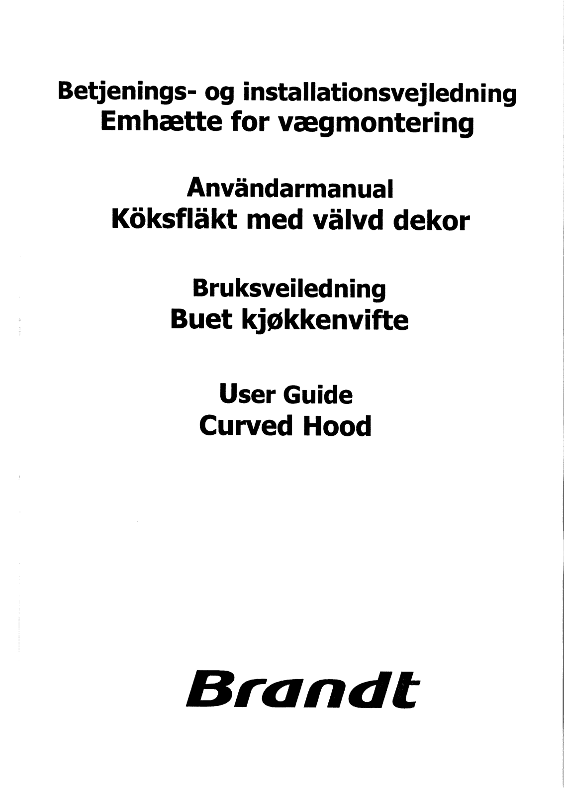 Brandt AD259XN1 User Manual