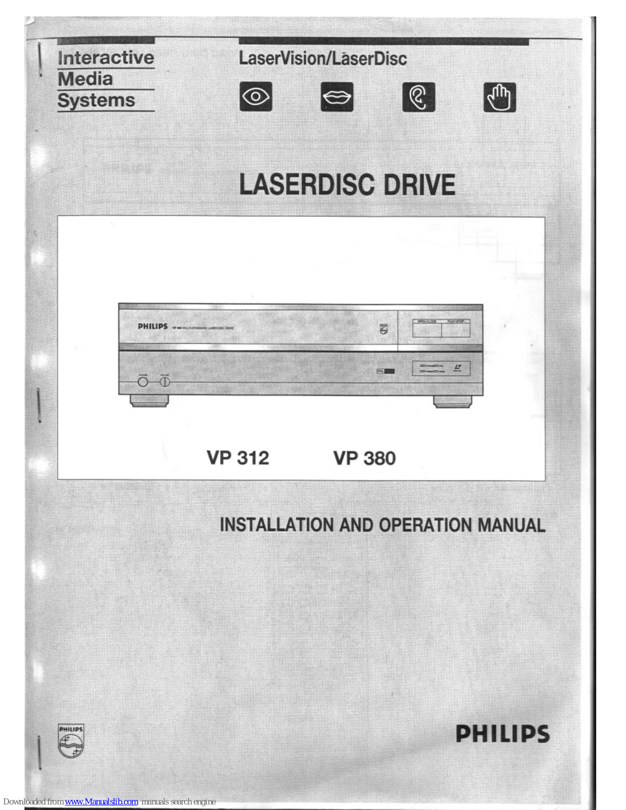 Philips VP 312, VP 380 Installation And Operation Manual