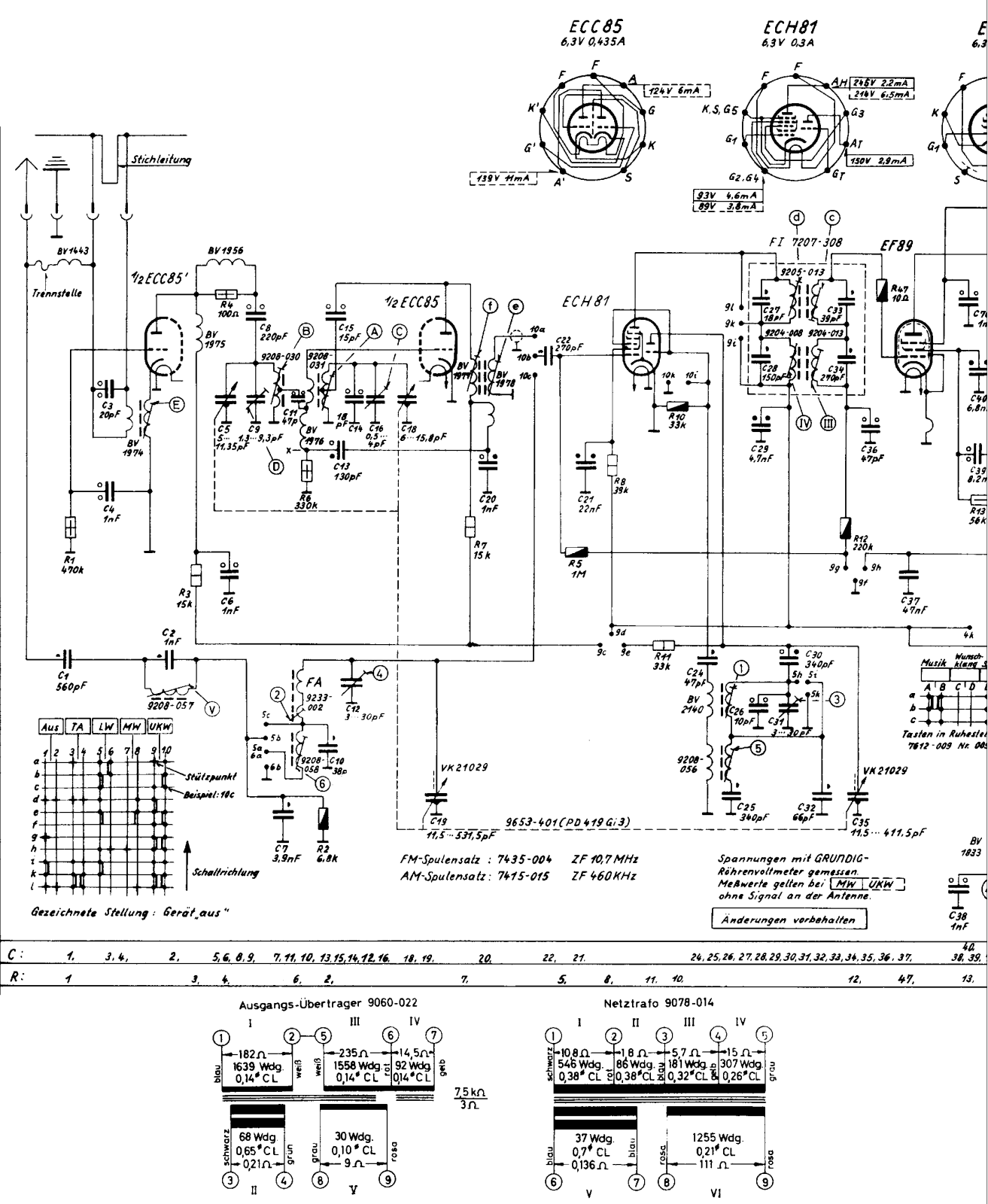 Grundig 2088 Schematic