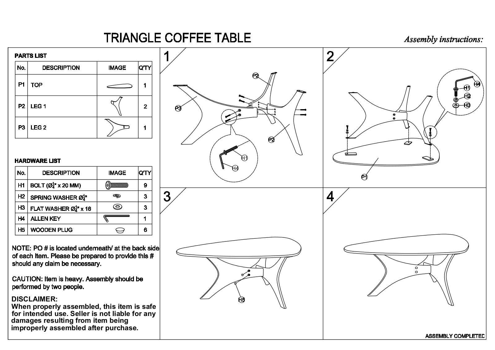 Zipcode Design W004779935 Installation & Assembly