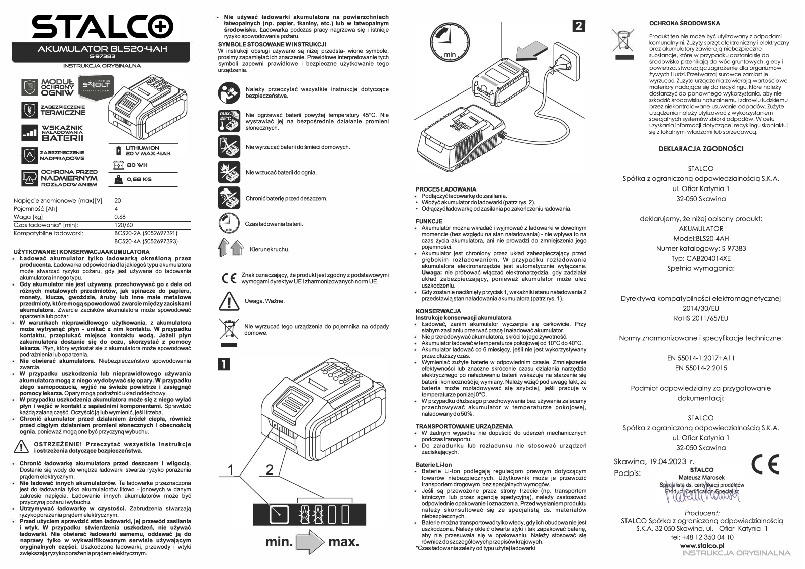 STALCO BLS20-4AH, S-97383 User guide - ManualMachine.com
