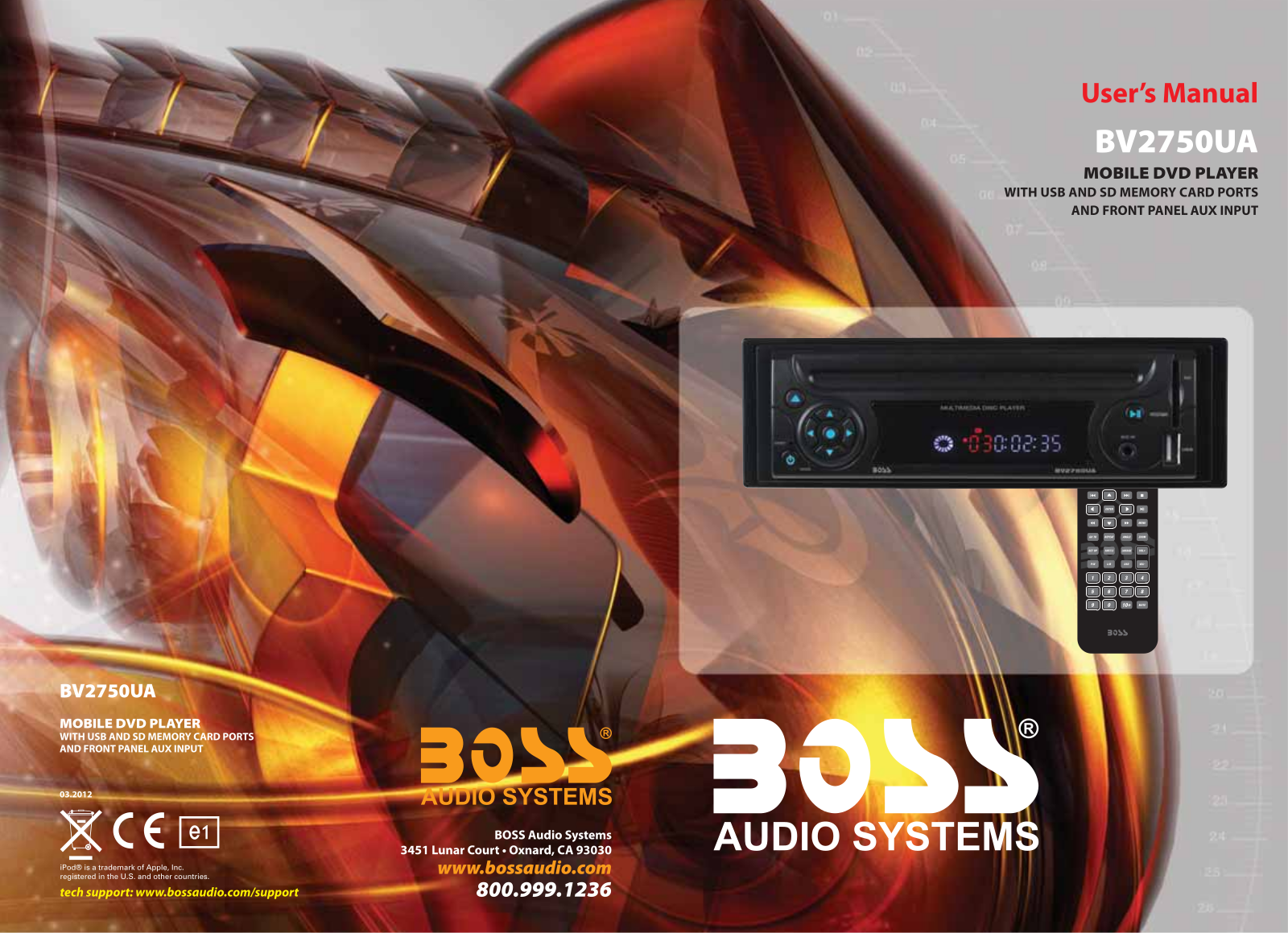 Boss Audio BV2750UA User Manual