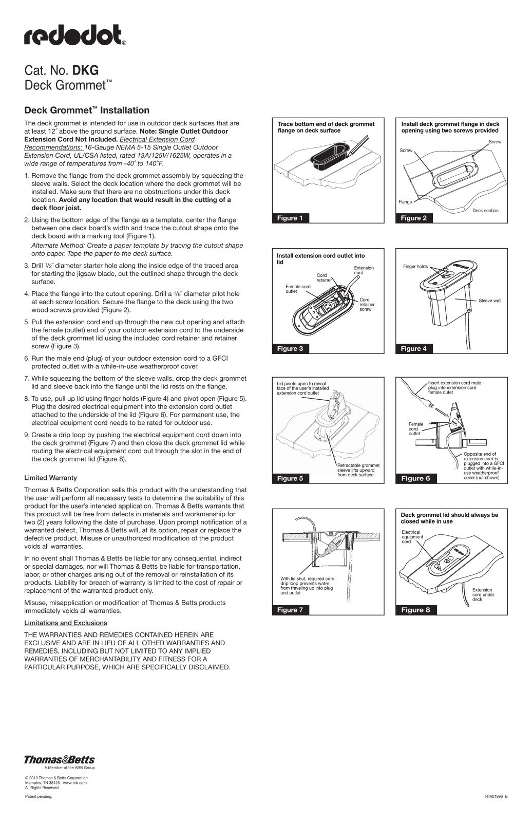 Thomas & Betts DKG Installation Manual - ManualMachine.com