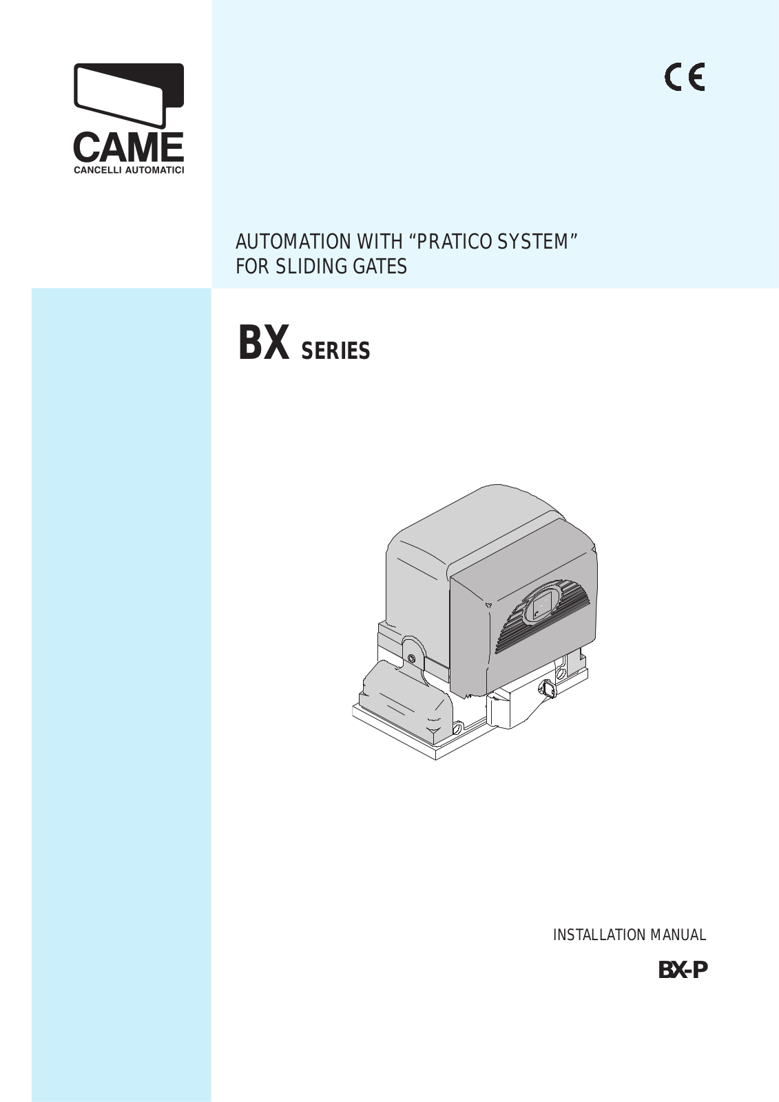 CAME BX-P User Manual