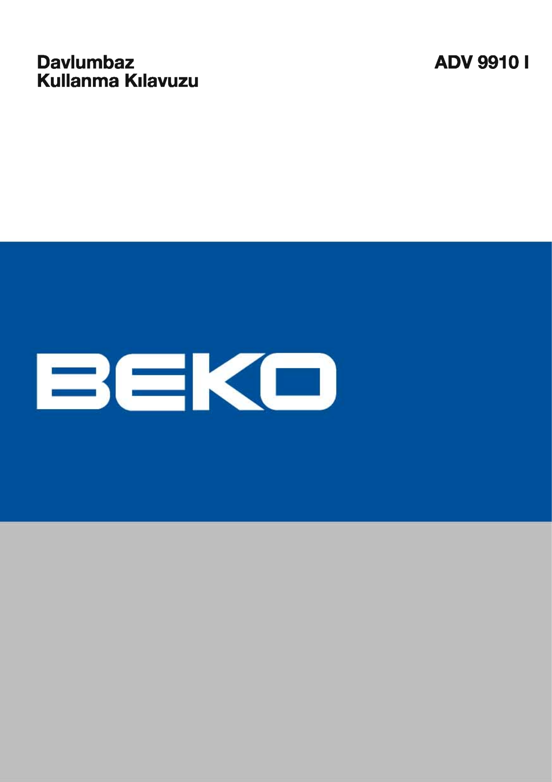 Beko ADV 9910 I User Manual