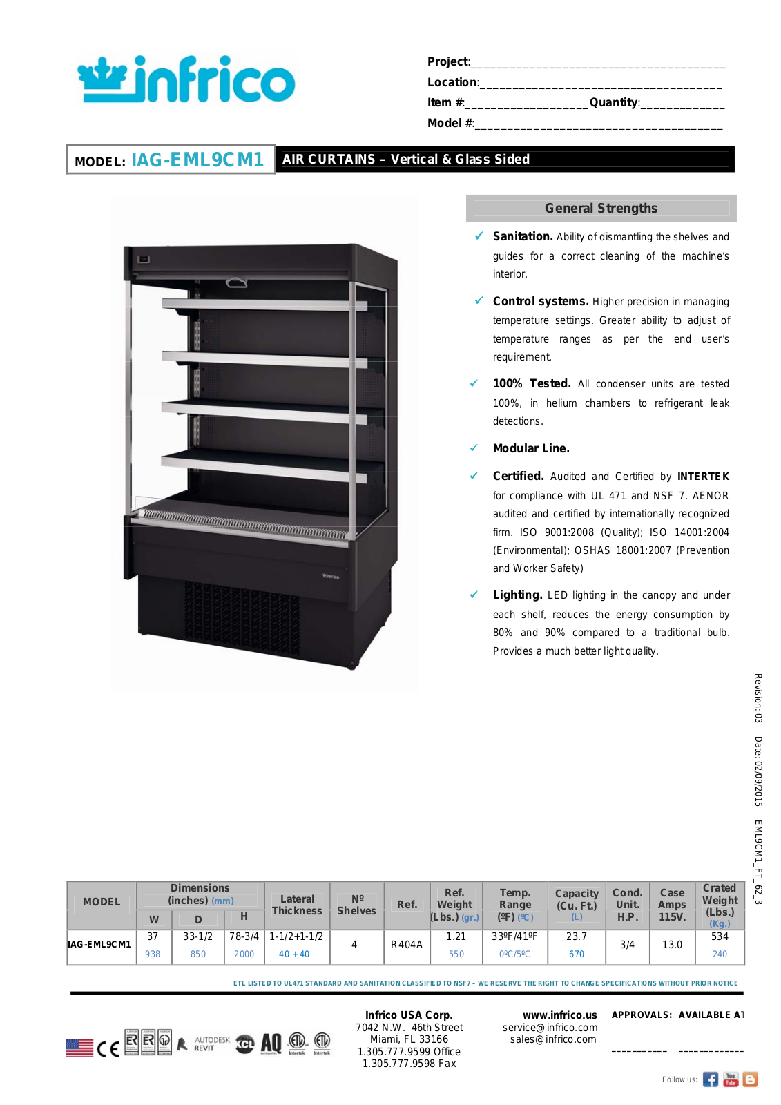 Infrico IAG-EML9CM1 User Manual