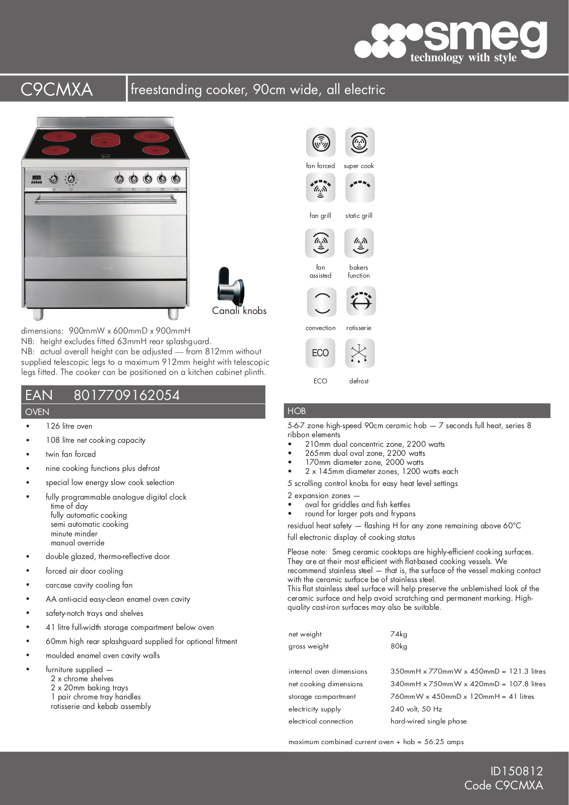 Smeg C9CMXA User Manual