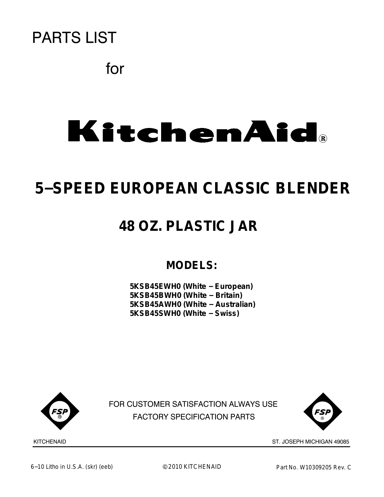 Kitchenaid 5ksb45bwh0, 5ksb45awh0, 5ksb45ewh0, 5ksb45swh0 Installation Template