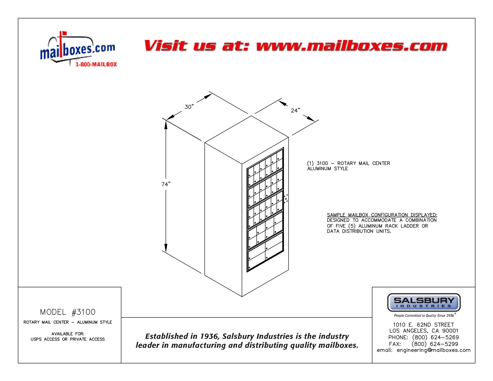 Salsbury Industries 3100WHU, 3100WHP User Manual