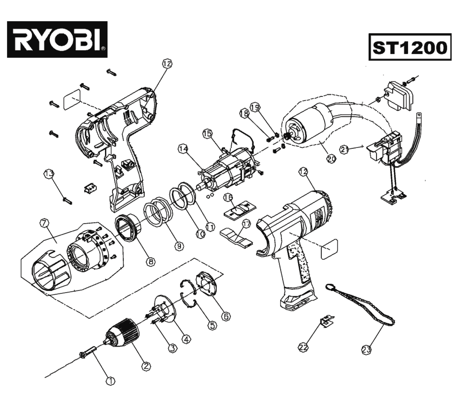 Ryobi ST1200 User Manual