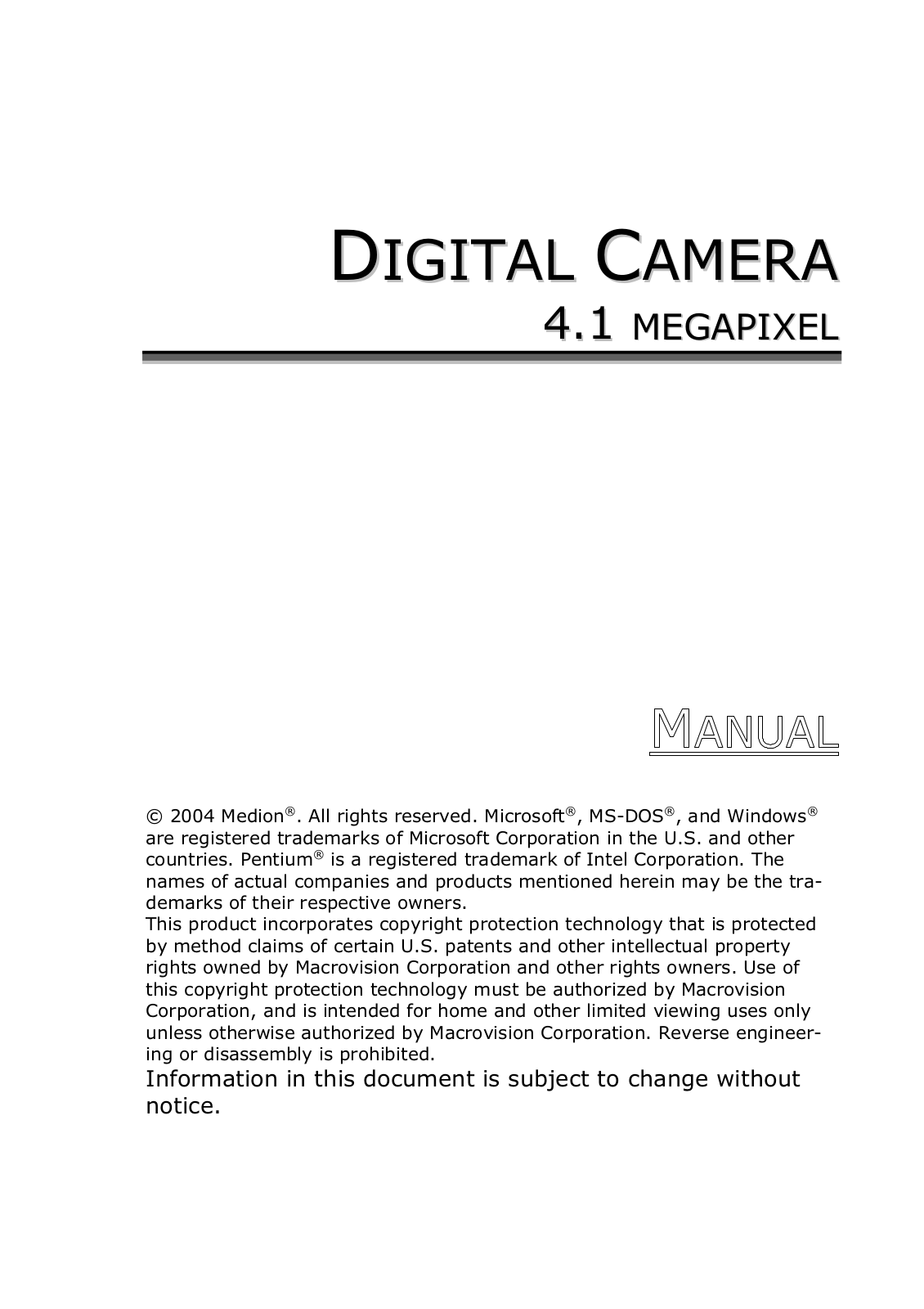 Medion MD 7425 user Manual