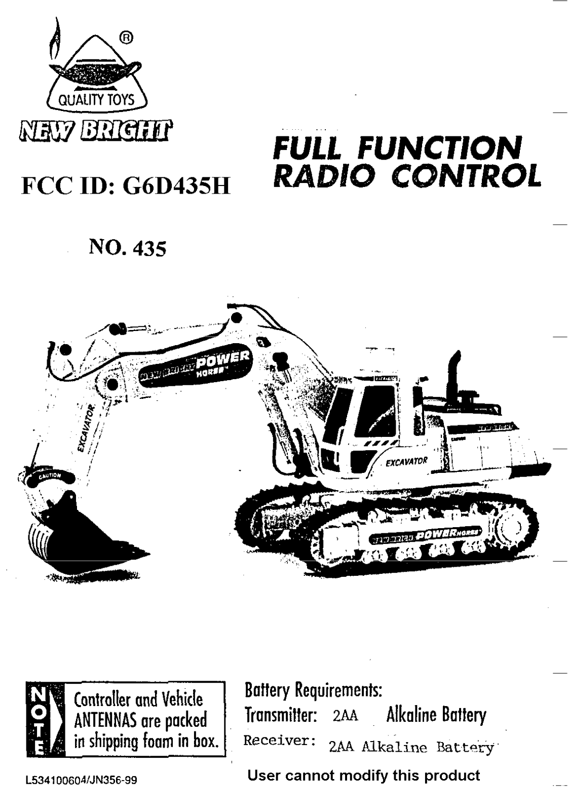 New Bright Co 435H User Manual