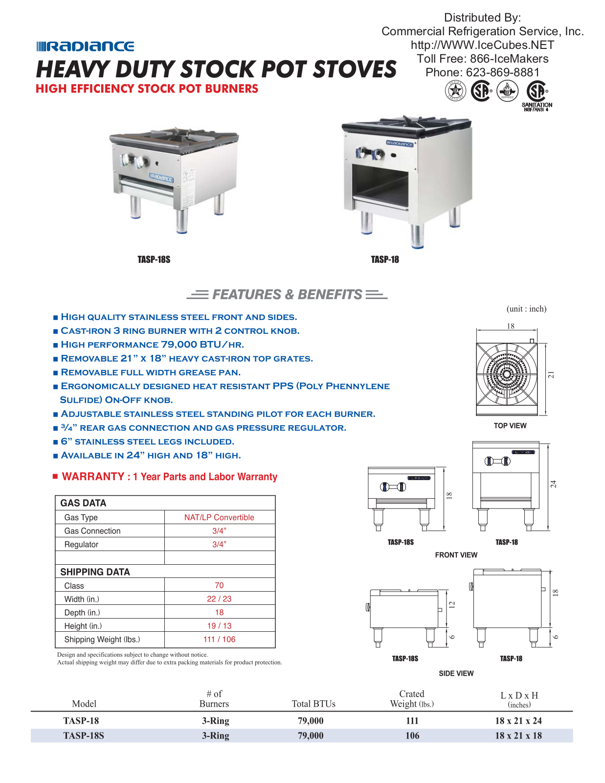 Jet Spray TASP-18S User Manual