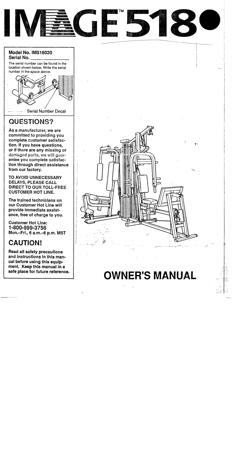 Image IM5180, IM518020 Owner's Manual