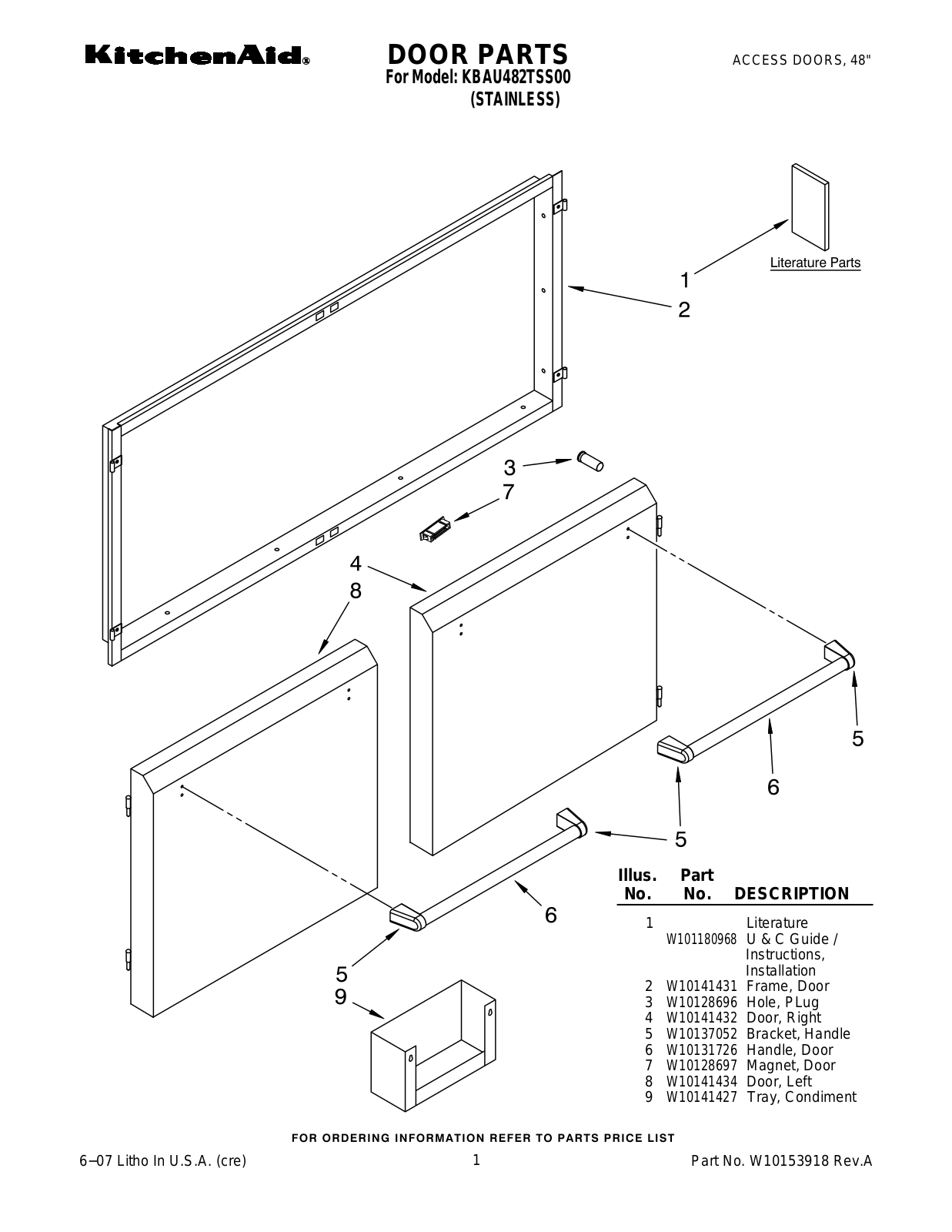 KitchenAid KBAU482TSS00 User Manual