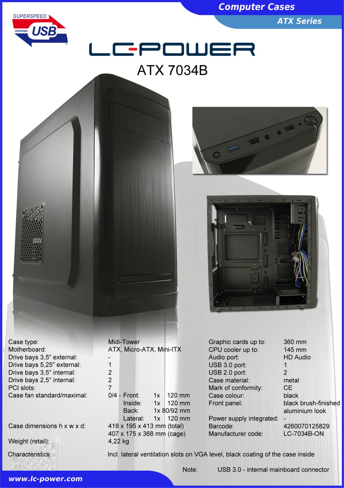 LC-Power LC-7034B-ON User Manual