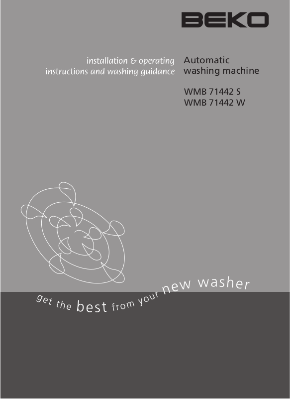 Beko WMB71442W, WMB71442S User Manual