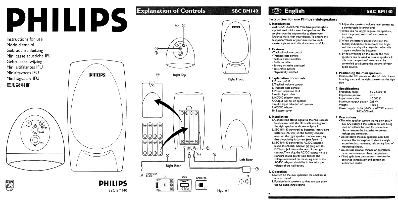 Philips SBCBM140/00, SBCBM140/05 User Manual