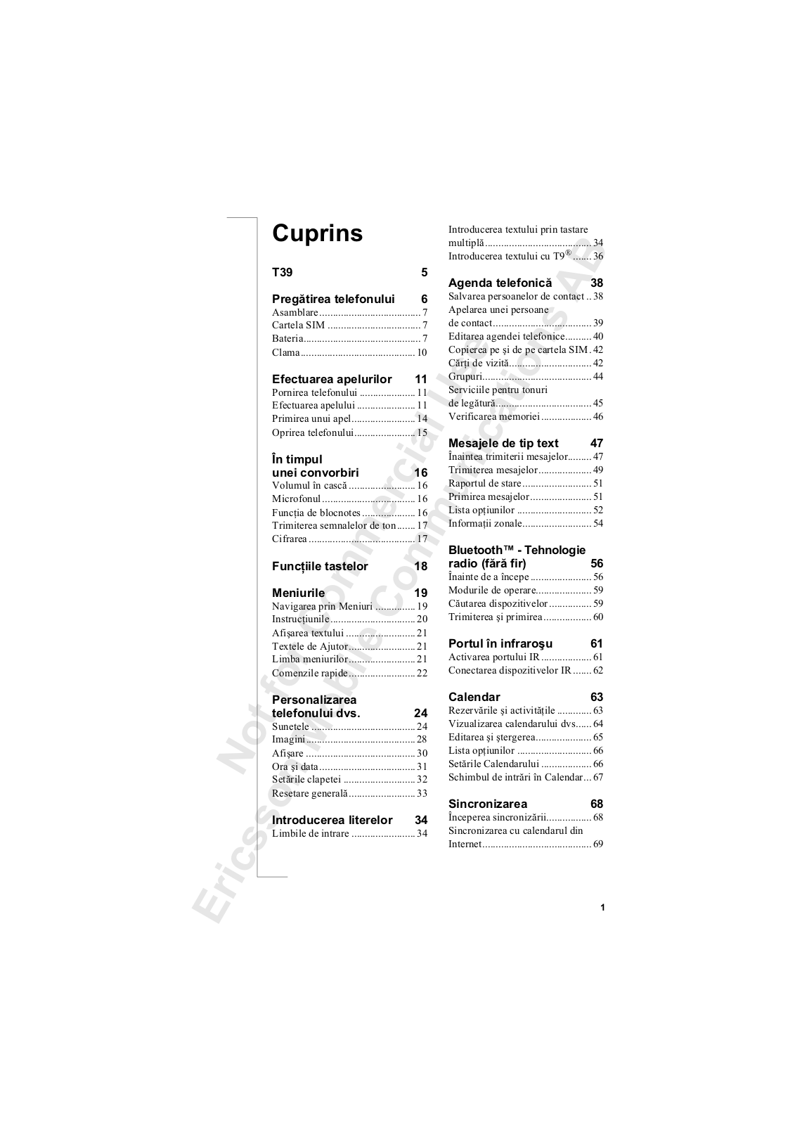 Sony ericsson T39M User Manual