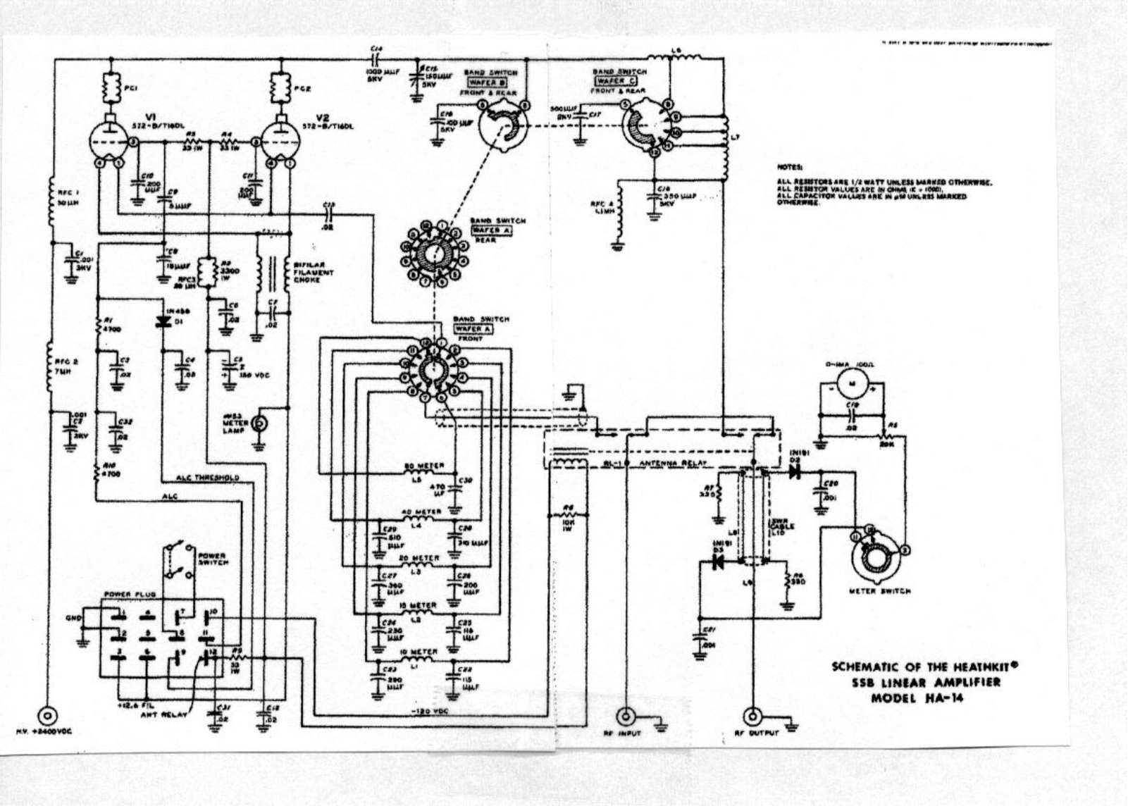 Heath Company HA-14 Schematic