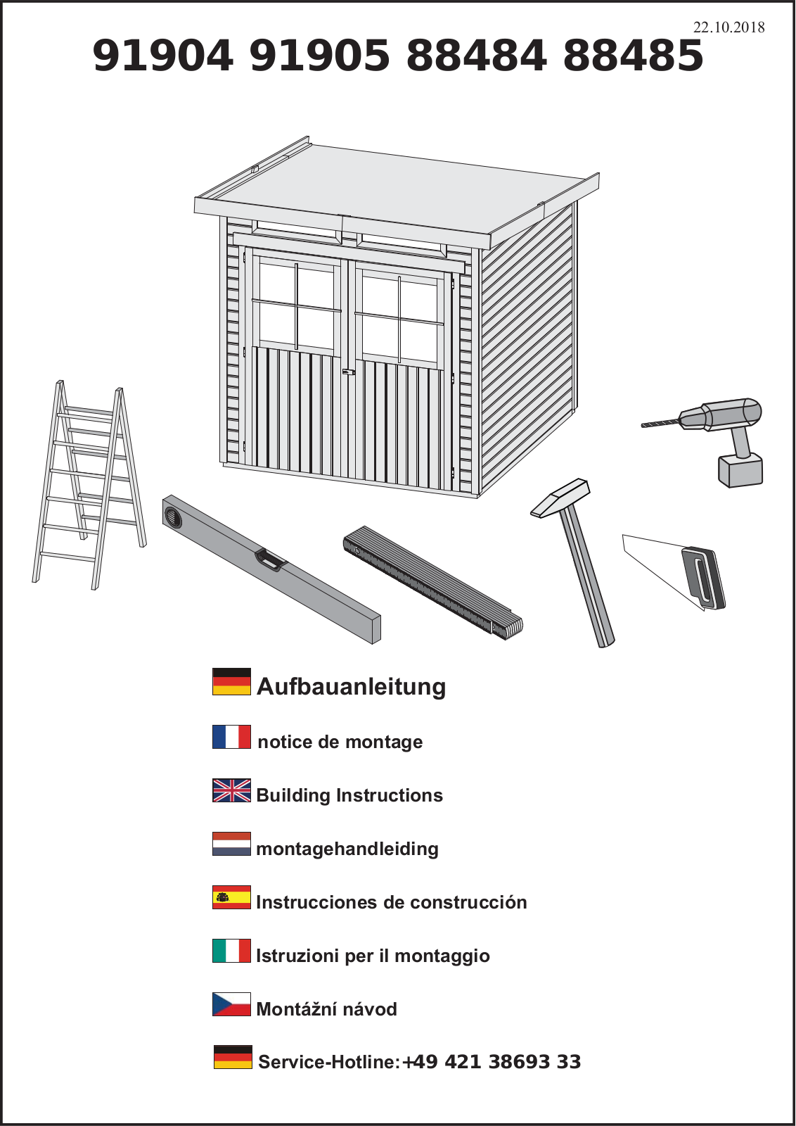 Karibu 91904, 91905, 88484, 88485 Assembly instructions