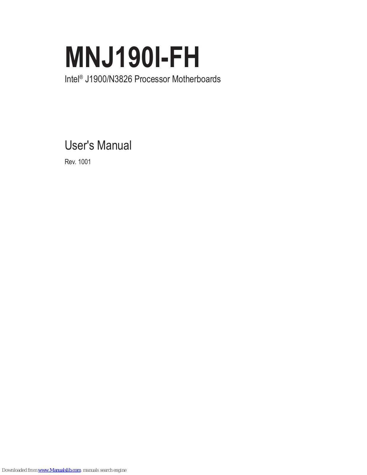 Gigabyte MNJ190I-FH User Manual