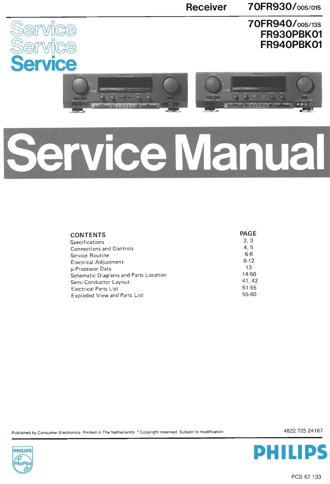 Philips 70-FR-930 Service Manual