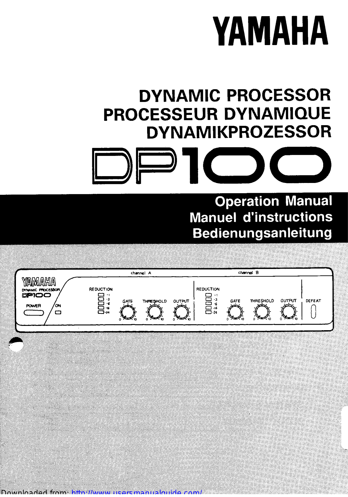 Yamaha Audio DP100 User Manual