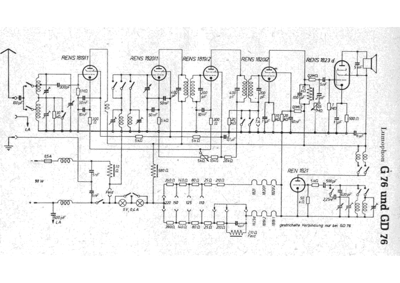 Lumophon g76, gd76 schematic - ManualMachine.com