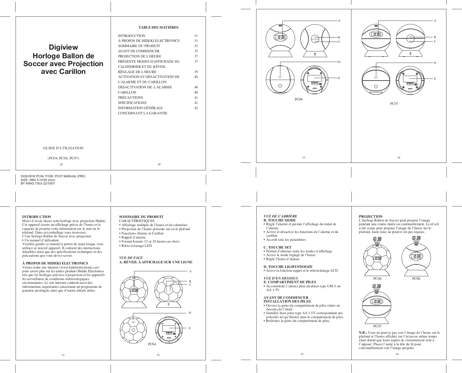 Digiview PC04, PC06, PC07 User Manual