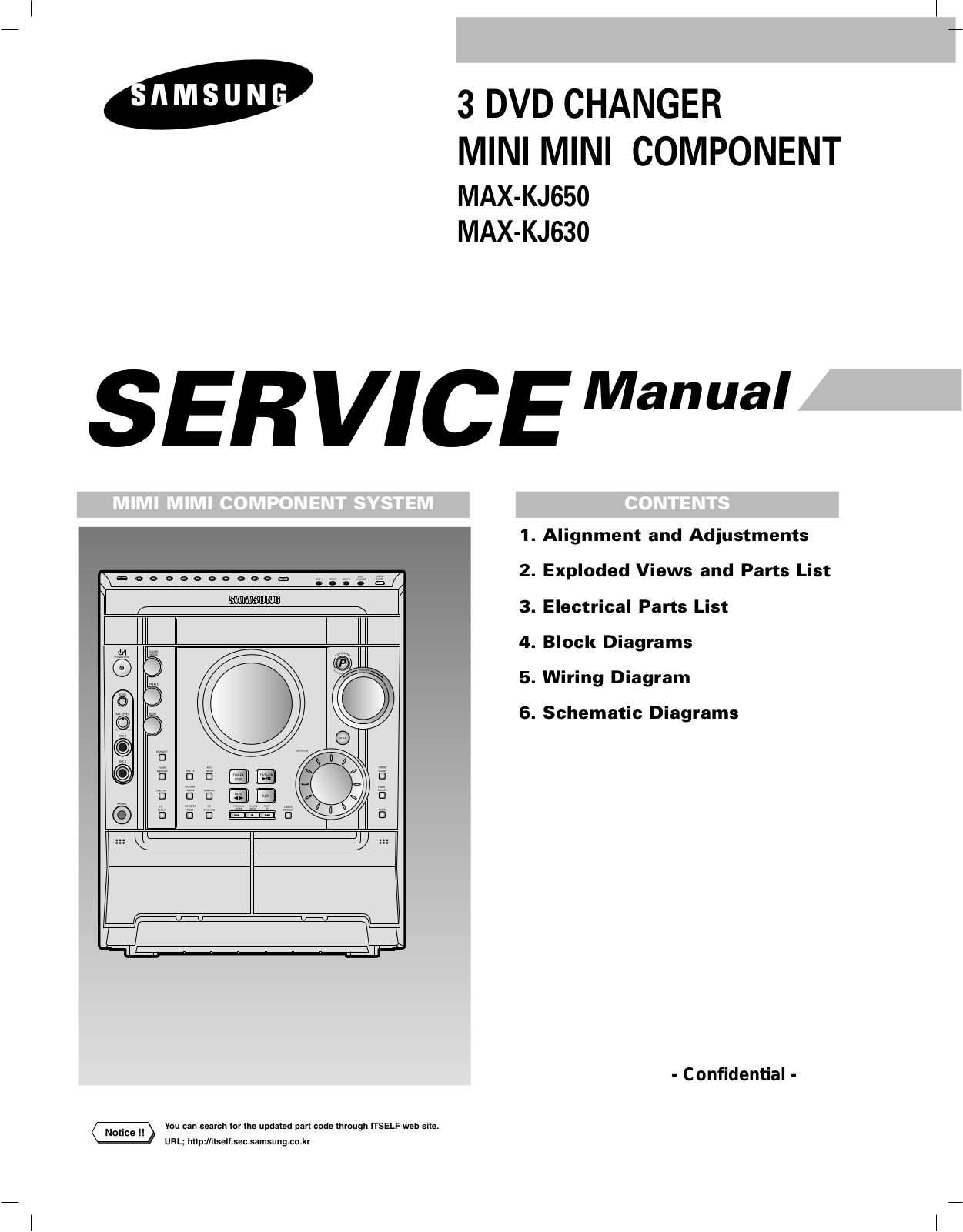 SAMSUNG MAX-KJ630, MAX-KJ650 Service Manual COVER