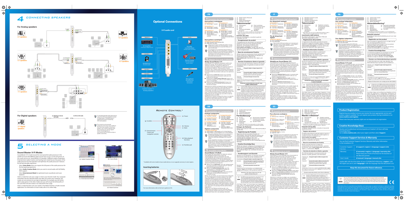 Creative X-FI XTREMEMUSIC Quick start guide